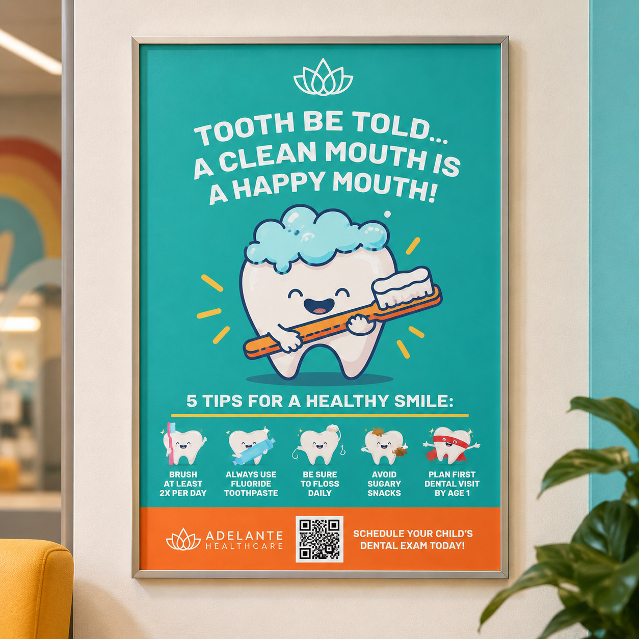 Bright-Pediatric-Dental-Smile-Poster